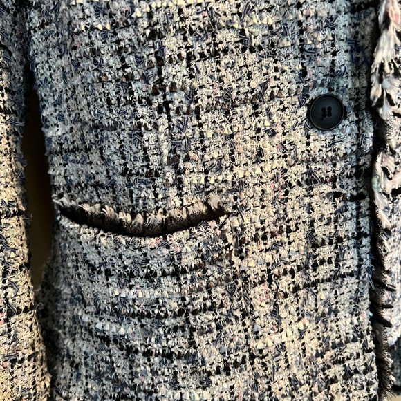 Textured multi color One button lined Blazer - Picture 6 of 7